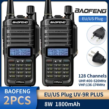 1/2 BUC Baofeng UV-9R plus IP68 rezistent la apa Walkie Talkie 10W VHF UHF 400-520MHz Dual Band Portabil de Emisie-recepție Sunca Două Fel de Radio
