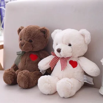 1 buc 35/50cm Minunat Ursuleț de Pluș Jucării de Pluș Drăguț Urs cu Inima Papusa Fete Cadou de ziua Îndrăgostiților Copii de Craciun Brinquedos