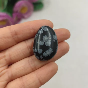 1 buc Naturale Obsidian Fulg de nea Scazut cu Pietre de Cuarț Cristalul de Vindecare de Pietre pretioase Minerale Palmstone Specimen Acasă Decoratiuni de Gradina