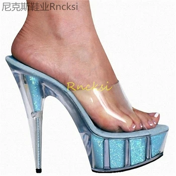 15cm Noua moda de vara super tocuri inalte femei ultra-toc stiletto, sandale cu deget de la picior deschis pantofi.