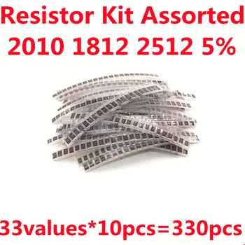 2010 1812 2512 Rezistor Kit Asortate 1R~1M 5% 3.3 R 10R 82R 100R 680R 1K 4.7 K 10K 18K 51K 100K 200K SMD Eșantion Rezistor Kit DIY