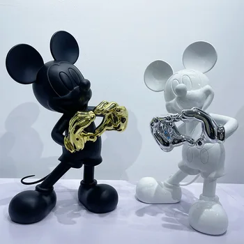 2022 Nou Disney Mickey Mouse Acțiune Papusa de Desene animate Model de Păpușă Valul Papusa Decor Rășină Cameră de Decorare Cadouri pentru Copii Jucarii