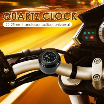 22-25mm Dia Motocicleta Ghidon Ceas Durabil Practic Multi-funcțional Clasic, Impermeabil Luminos Cuarț Ceas