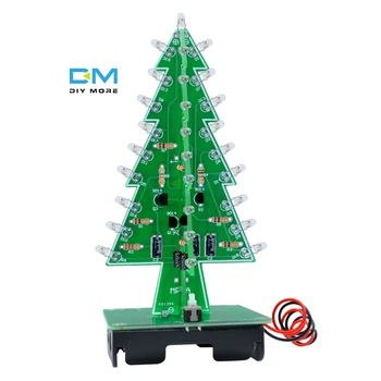 3D Xmas Tree 7 Culoare Lumina LED Flash Circuitul de Pomi de Crăciun LED Diy Kit Electronic de Bord PCB Module DC 4.5 V-5V