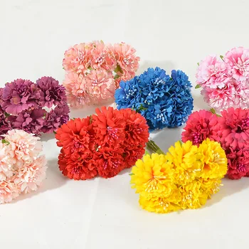 6pcs Mini Garoafa Mătase Artificială a Crescut Buchet de Flori Pentru Nuntă Decorațiuni DIY Artizanat lucrate Manual, Accesorii Flori False