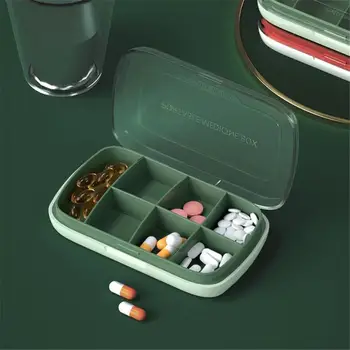 7 Grila Impermeabil Medicina Cutie pentru Depozitare Călătorie Pastila Caz Vitamine Recipient de Plastic Cutie de Capsule Organizator pentru Tablete