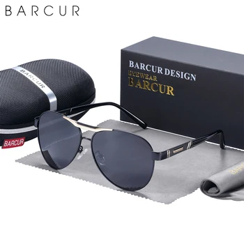 BARCUR Pilot de Design de Moda pentru Bărbați ochelari de Soare Polarizati pentru Femei Ochelari de Soare Femei Ochelari de Soare UV400 Protecție