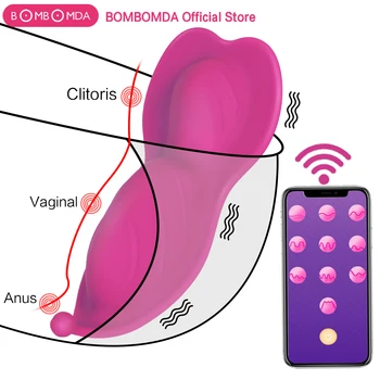 BOMBOMDA Stimulator Clitoridian Portabil Pantalon Vibrator de Control de la Distanță APP Invizibil Vibratoare Ou Jucarii Sexuale pentru Femei Portabil