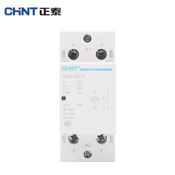 CHINT CHNT NCH8 AC contactor tip de șină de uz casnic de mici monofazat 2P 4P 220V 230V 40A 63A 50HZ 60HZ 2NC 2NO 1NO1NC 4NO 2NO2NC