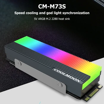COOLMOON CM-M7S M. 2 ARGB SSD Radiator Cooler 2280 Solid state Hard Disk Radiator de Disipare a Căldurii Pad Disipare Eficienta a Caldurii