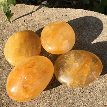 cristal palmstone Naturale de Aur cuarț palmele piatră de Vindecare