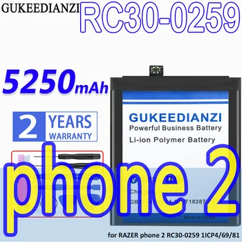 De mare Capacitate GUKEEDIANZI Baterie 5250mAh pentru RAZER telefon 2 RC30-0259 1ICP4/69/81 phone2