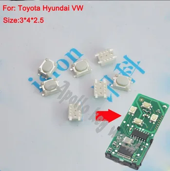 De înaltă Calitate SMD Micro Comutator Tactil Buton Pentru Toyota Hyundai VW Cheie de la Distanță (3*4*2.5 mm) 100BUC/lot
