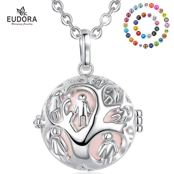 Eudora arbore genealogic medalion cușcă Pandantiv colier 20mm Armonie mingea femeie Gravidă coliere Bijuterii pentru copii si Gravide mama K370