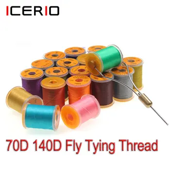 ICERIO 100Yards/Spool 70D/140D Nailon Fly Tying Fir Pentru Scud Midge Nimfa Uscat/ Umed Zbura de Pescuit Păstrăv Atrage Leagă Material