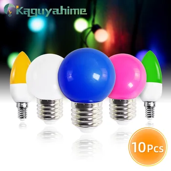 Kaguyahime 10buc LED E27 culoare bec E14 culoare roșu verde albastru galben cald portocaliu roz violet de economisire a energiei lampă de Lampada