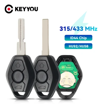 KEYYOU 5pcs ID44 Cip EWS Sistem de Control de la Distanță Masina Cheie Pentru BMW E38 E39 E46 1 3 5 7 Seria EWS Sistem 315/433Mhz Auto Smart Key
