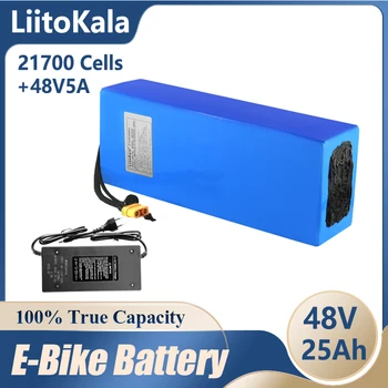 LiitoKala 48V 25ah 21700 5000mAh 13S5P Litiu Baterie 48V 25AH 1500W biciclete electrice baterie Construit în 30A BMS T XT90 plug