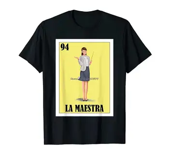 Loteria Tricouri - La Maestra Tricou - Profesor de spaniolă Tricou Barbati din Bumbac O-neck Tricou Hip Hop Teuri Streetwear Harajuku