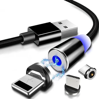 Magnetic Încărcător Micro USB Cablu cu mufă Rotundă Magnetic conectați Cablul de Încărcare Rapidă Cablul de Sârmă Magnet USB de Tip C mufă de Cablu gratuit