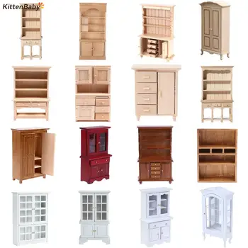 Miniatura Dulap Din Lemn Clasic Chinez Dulap Mini Cabinet Mobilier De Dormitor Kituri Home & Living Pentru Papusi