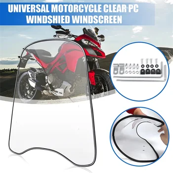 Motocicle 2mm Universal Motocicleta Vânt Rece Deflector Clar Transparent PC Placa de Scuter Parbriz Parbriz Vânt Devia