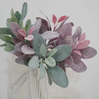 Nodic Mătase Artificială Flori DIY Suport pentru Coroană de flori Ureche de Iepure Frunze Verzi de Plante Ramură FloresHome de Craciun Decor de Nunta