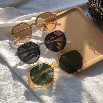 Nou Stil de Moda All-meci Tendință ochelari de Soare 2022 Personalizate Cadru Rotund ochelari de Soare Ins Tendință Bomboane de Culoare Mare Cadru ochelari de Soare