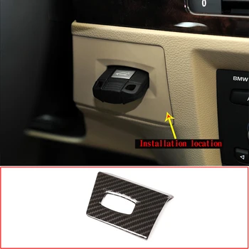 Pentru BMW Seria 3 E90 2005-2012 ABS fibra de Carbon Auto Interior Comutatorul de Aprindere Capac Decorativ Autocolante Accesorii Auto