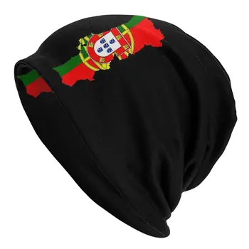 Portugalia Harta Pavilion Chelioși Căciuli Pavilion portughez Pălărie de Moda Stradă Unisex Capace de Primăvară cu Dublă utilizare Capota Pălărie Tricotate