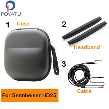 POYATU Căști de Caz Pentru Sennheiser HD25 HD25-1 de Primăvară Relief Cablu Spiralat Cabluri Cască de Cabluri de Înlocuire Bandă Perna