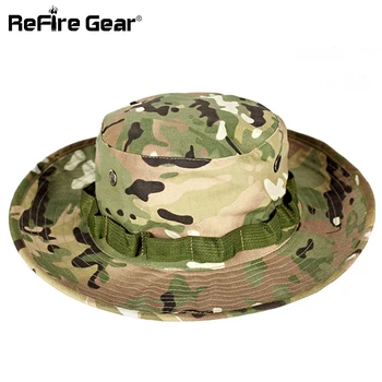 Tactic US Army Camuflaj Găleată Pălărie Bărbați Camo Larg de refuz Snapback Boonie Hat Vara Respirabil Soldat Lunetist Paintball Capac Pălărie