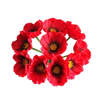 10buc Artificiale de Mac, Flori de Nunta de Mireasa Deține Fals PU Buchet de flori biroul de Acasă magazin de partid Decor Flori simulare