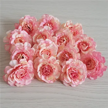 10buc/lot 5cm Mătase Bujor Înflorit Flori Artificiale Cap Pentru Decor Nunta DIY Cununa de Scrapbooking Ambarcațiuni de Flori