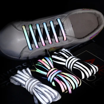 1Pair Reflectorizante Șireturile Laser sequin Șiret Țese Impletit brățară Adidasi Pantofi sport dantela copii Adulți sireturi