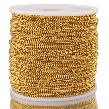 2 Metri/lot Unwelded Aur din Oțel Inoxidabil Lanțuri de Bordură pentru a Face Bijuterii DIY Brățară Colier Lanț Lateral, en-Gros Vrac