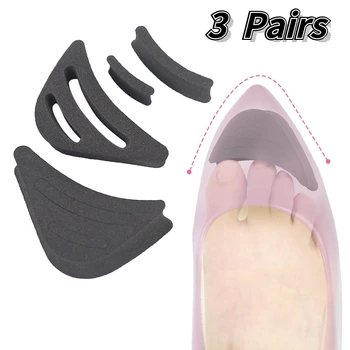3 Perechi Cu Toc Femei Jumătate Antepiciorului Introduce Degetul Plug Perna Ameliorarea Durerii Protector De Mare Pantofi Deget De La Picior Din Față Umplere Ajustare Solid