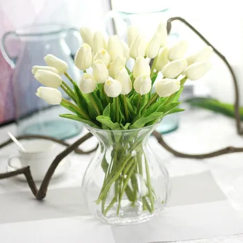 5pcs lalele flori artificiale adevărat touch buchet de flori false decor de nunta petrecere de primavara DIY acasă livrările de grădinărit