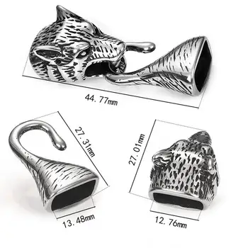 Bijuterii Conector Animale, Lup, Dragon Cleme Cârlig 5 6 7 8 9 13mm Cablu de capat Pentru Brățară Frânghie din Oțel Inoxidabil de Luare de Bijuterii