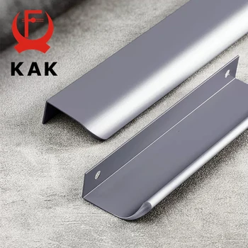 KAK Gri Perla Ascunsă Mânere pentru dulapuri Bucătărie Dulap Ușă Trage Mult Mobilier Manere Butoane Sertar de Aliaj de Aluminiu Hardware