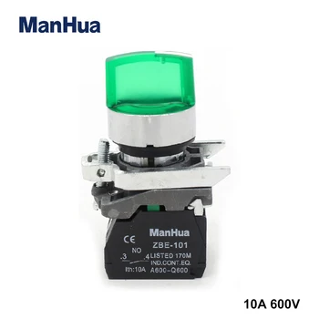 ManHua XB4-BK33M3 220V LED Comutator comutator Selector comutator buton mâner standard
