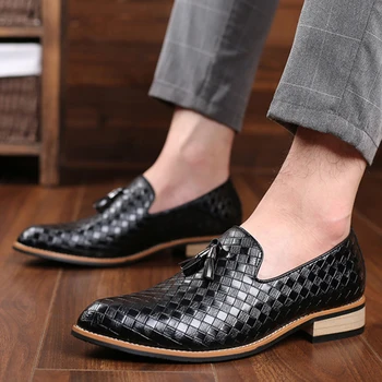 Moda Formale Pantofi din Piele pentru Barbati Rochie Pantofi de Afaceri de sex Masculin Geometrice Oxfords Petrecere de Nunta Casual Mens Apartamente Chaussure Homme