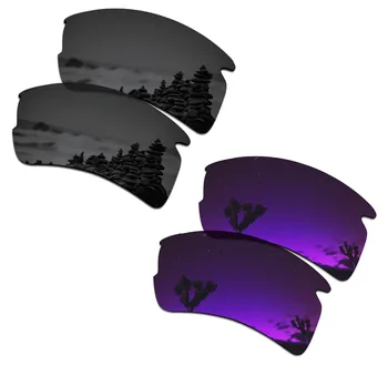 SmartVLT 2 Perechi de ochelari de Soare Polarizat Lentile de Înlocuire pentru Oakley Flak 2.0 XL Stealth Negru și Plasma Violet